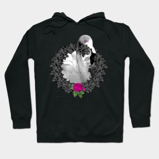 Flamingo Pink Rose Wreath Hoodie